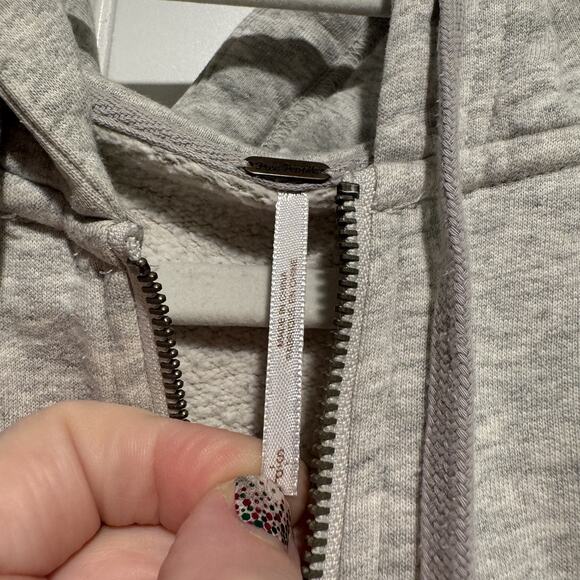 Free People Gray Oversized Quarter Zip Gray Hoodie Size Small - Picture 5 of 7